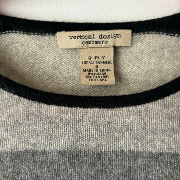 Vertical Design Cashmere Striped Sweater - Picture 2 of 5